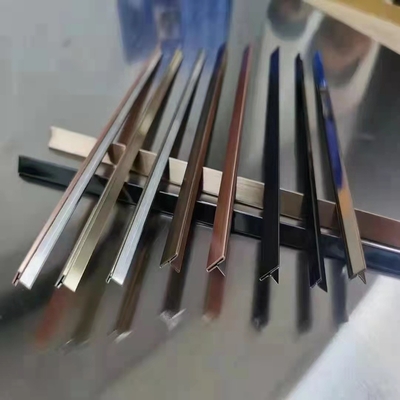 0.65mm Thickness 304 Stainless Steel Tile Trim Customized Size