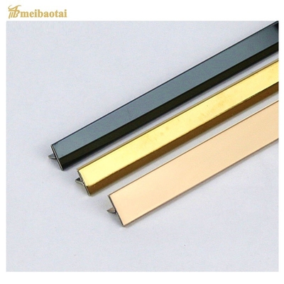 0.55MM T Border Edging Strip Stainless Steel Tile Trim For Corner