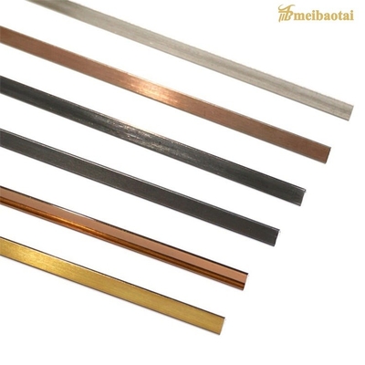 0.55MM T Border Edging Strip Stainless Steel Tile Trim For Corner