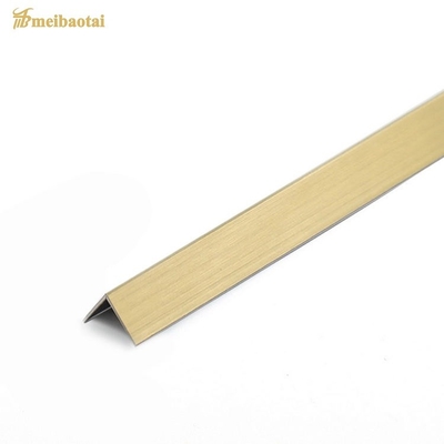 Bead Stainless Steel L Shaped Trim 2438mm Pvd Color Coating Tile Corner