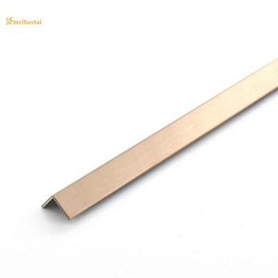 304 Stainless Steel Corner Edge Trim L Slot Gold Mirror Finished Decorative