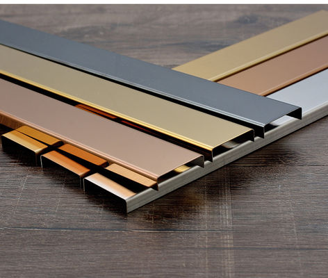 ราคาดี 0.65MM Metal Inlay Strips กระเบื้องสแตนเลสตัดแต่งตกแต่งภายในอาคาร ออนไลน์
