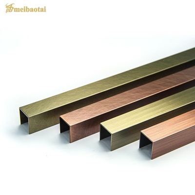 ราคาดี 8FT สแตนเลส U โปรไฟล์สีบรอนซ์ทองแดง Inox 304 ขอบมุมด้านนอก ออนไลน์