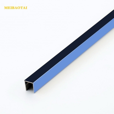 คิ้วกระเบื้องสแตนเลส 10FT ตกแต่งรูปตัว U U6 U8 สีน้ำเงินสีดำสีทองสีเงิน