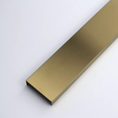 Black Rose Gold Mirror Hairline เสร็จสิ้น 304 SS Tile Trim U20