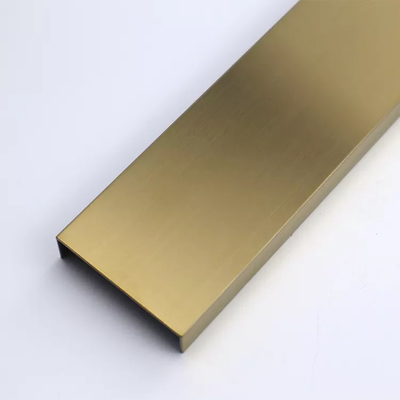 PVD Gold Stainless Steel U Trim ตกแต่งกระเบื้องสแตนเลส Trim 15mm
