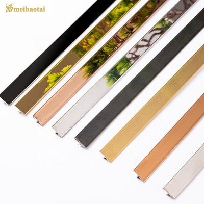 ราคาดี Brush รูปแบบ T สแตนเลส Tile Trim ด้วย Anti Finger Print ความหนา 0.55MM และเส้นผม ออนไลน์
