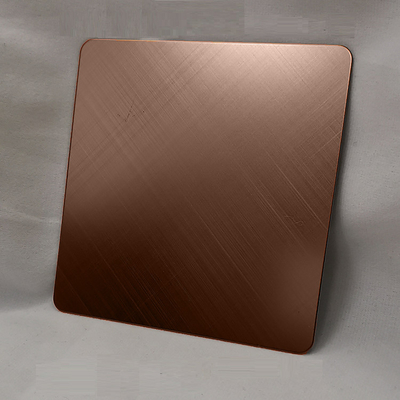Cross Brushed 304 SS แผ่นครัวชุบสีน้ำตาล