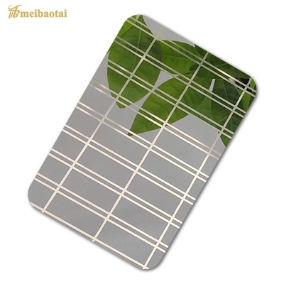 แผ่นสแตนเลสขัดเงา Silver Super Mirror หนา 1.00 มม