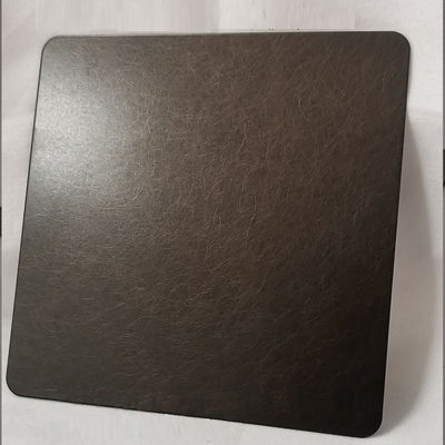 แผ่นสแตนเลสตกแต่งเคลือบสีบรอนซ์ หนา 0.65 มม. ป้องกันรอยนิ้วมือ เคลือบ PVD