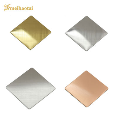 0.55 มม ความหนา 304 เกรดเส้นผมแผ่นเหล็กไร้สแตนเลส 1219x2438 มม สําหรับแผ่นลิฟท์