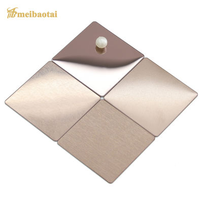 ราคาดี ASTM 304 สแตนเลสชีตที่มี Rose Golden PVD Coating และ 8K Brushed Finish ในขนาด 1219x2438mm ออนไลน์