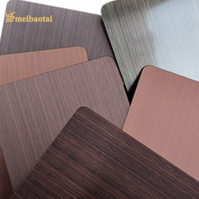 Anti Bronze Hairline Stainless Steel Sheet AFP Finish สี่ฟุต