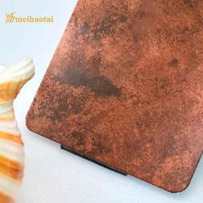 ราคาดี SS304 ผนังตกแต่งแผ่นเหล็กสแตนเลสสีทองแดงโบราณ ออนไลน์