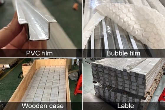 304 สแตนเลส Tile Trim U Profile with V Groove and Color Coating สําหรับการปกป้องด้านตกแต่ง
