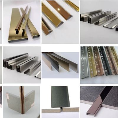 JIS Standard 304 สแตนเลส U Profile Tile Trim ด้วยเทคนิค V Groove