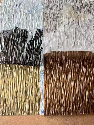 สีทองฟ้าสีผสม เนื้อเพชรแบบสแตนเลส 4x8 ฟุต สําหรับตกแต่งคอนเตอร์