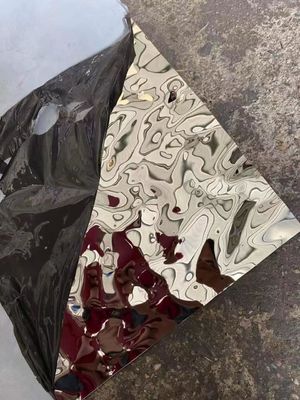 ราคาดี เงินทอง สีดํากระจกน้ําคลื่นแผ่นสแตนเลส 1219 * 2438mm ออนไลน์