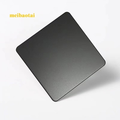 สีดํา สัญลักษณ์ Bead Blasted สแตนเลสสีแผ่นการตกแต่ง