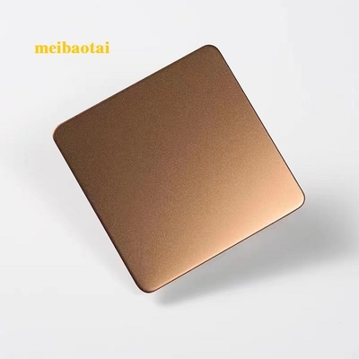 โรสทอง PVD สีเคลือบ Standblast เหล็กไร้ขัดแผ่นตกแต่ง