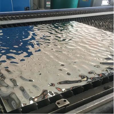 แผ่นสแตนเลสลายคลื่นน้ำ หนา 0.65 มม. ขัดเงาแบบกระจกเงา สำหรับตกแต่งภายใน