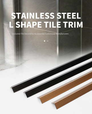 สแตนเลสสตรีป L โปรไฟล์ยั่งยืน L Tile Trim ความหนา 0.55mm