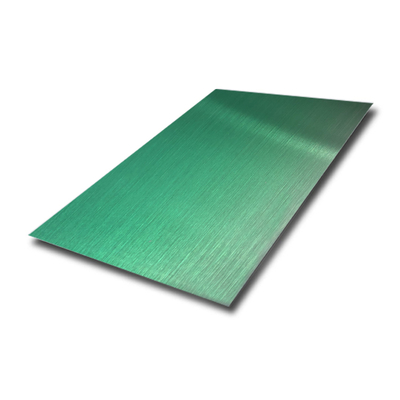 PVD สีสีเส้นผม Emerald การเคลือบแผ่นสแตนเลส