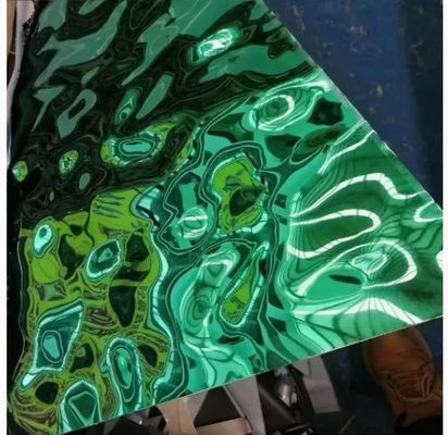 ราคาดี PVD สีเคลือบน้ําคลื่นแผ่นเหล็กไร้ขัดสําหรับตกแต่งภายใน ออนไลน์