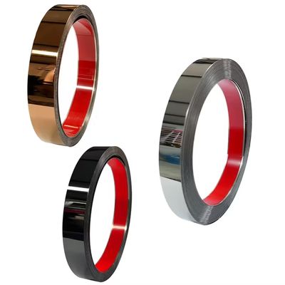 ราคาดี เทปแบนแบบม้วน กาวในตัว สแตนเลสสตีล กระจก โรสโกลด์ โกลด์ ออนไลน์