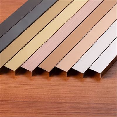 304 สแตนเลส U Profile Tile Trim with 0.65mm Thickness for Durable Edging สแตนเลส ยู โปรไฟล์ ทริม ทริม 0.65 มิลลิเมตร
