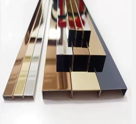 ราคาดี การตกแต่งผนังด้วยสแตนเลสสตีล U profile แบบกระจก 8K ออนไลน์