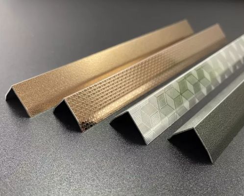 ราคาดี 304 เกรดเหล็กไร้สแตนเลส L Tile Trim with V Grooved Edge สําหรับผนังและพื้นในความยาว 2438 มม. ออนไลน์
