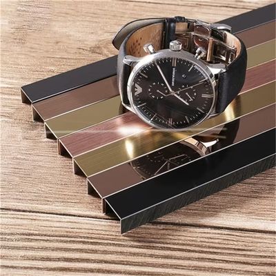 ราคาดี 304 สแตนเลส Tile Trim U Profile with V Groove and Color Coating สําหรับการปกป้องด้านตกแต่ง ออนไลน์