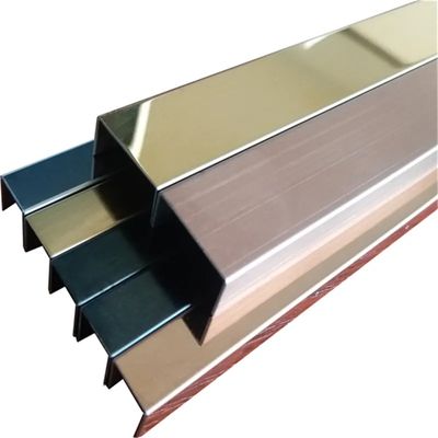 304 สแตนเลส U Profile Tile Trim พร้อมเคลือบสี PVD สําหรับการใช้ภายในและภายนอก