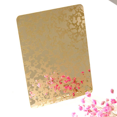 สายกระจกทองคํา 304 สแตนเลสแผ่นถัก 1219x3048mm สําหรับการใช้งานตกแต่ง