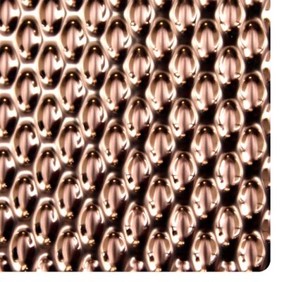 ราคาดี แผ่นสแตนเลสลาย 6WL สี Rose Gold Mirror ลายนูน หนา 0.85 มม. สำหรับตกแต่งผนังและเพดาน ออนไลน์