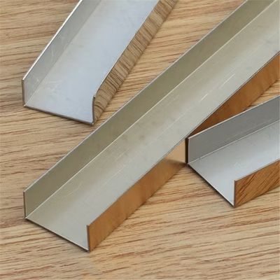ราคาดี 304 สแตนเลส U Profile Tile Trim ด้วยเทคนิค V Grooved/Bending และความยาว 2438mm/3048mm ออนไลน์