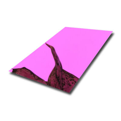 PVD Pink Mirror Finish Decorative Stainless Steel Sheet