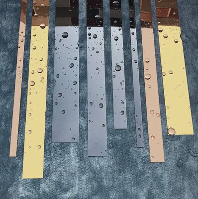 ขอบสแตนเลสแบบมีกาวในตัว, การตกแต่งผนังขอบโลหะแบบยืดหยุ่น