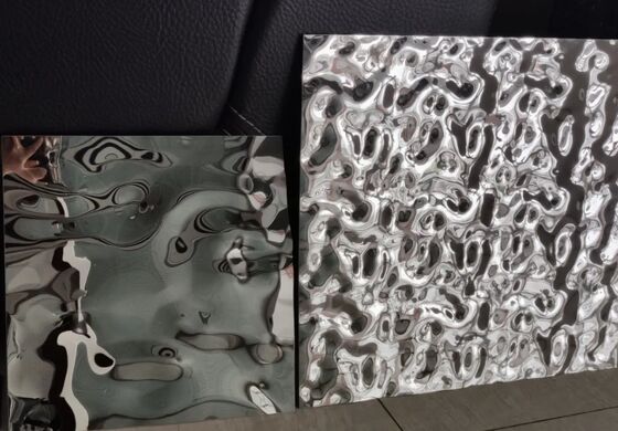 กระจกน้ําคลื่นสแตนเลส: พลาตประดับที่สะท้อนแสงสูง