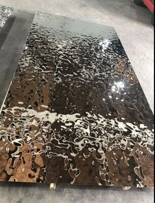 กระจกหรู กระจกน้ํา กระจกเหล็กไร้สแตนเลสสําหรับเพดานผู้ออกแบบ