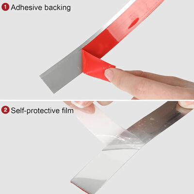 ด้านผิวเส้นผม PVD สีเคลือบเหล็กไร้สแตนเลส Tile Trim Flat Roll