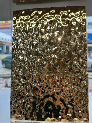 304 เกรด PVD ผิวเคลือบน้ําคลื่นเหล็กไร้สแตนเลสแผ่น 1219x2438mm สําหรับเพดานและผนัง