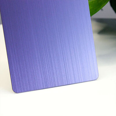 ราคาดี แผ่นสแตนเลส PVD สีม่วงลายเส้นผม เกรด 201 แผ่นตกแต่ง ขนาด 1219x2438 มม. ออนไลน์
