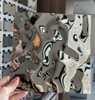 ราคาดี กระจกน้ําคลื่นแผ่นสแตนเลส: 3D แผ่นผนังทับทิม ออนไลน์