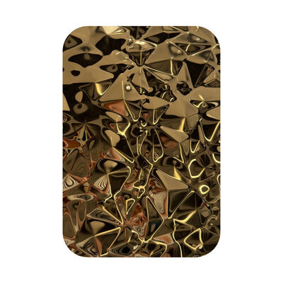 ราคาดี 3D Diamond Pattern Gold Mirror Finish โลหะไร้สแตนเลสกระดาษกระดาษกระดาษ 0.85 มม ความหนาสําหรับการใช้งานตกแต่ง ออนไลน์