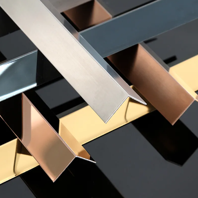 304 สแตนเลส L Angle Trim Metal Edge Guard สําหรับมุมกระเบื้องผนัง