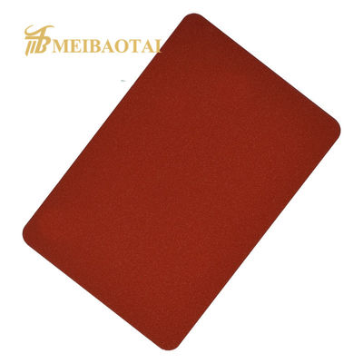 แผ่นสแตนเลสตกแต่งเคลือบสี PVD ขัดทราย กว้าง 1219 มม. สำหรับผนังห้องครัว