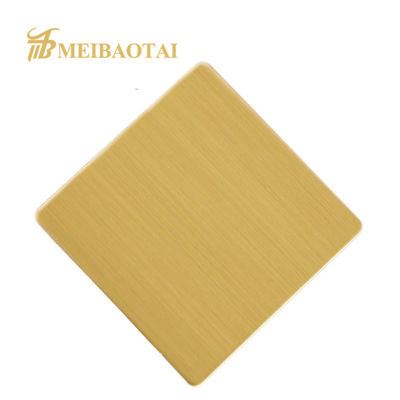 ราคาดี สีทอง PVD ปกแต่งเส้นผมแผ่นเหล็กไร้ขัดกับ 8c PVC หนังใน 1219x2438mm ขนาด ออนไลน์