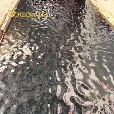 AISI เหรียญเงินกระจกน้ําคลื่นสแตนเลสแผ่นเหล็ก 1000x2000mm